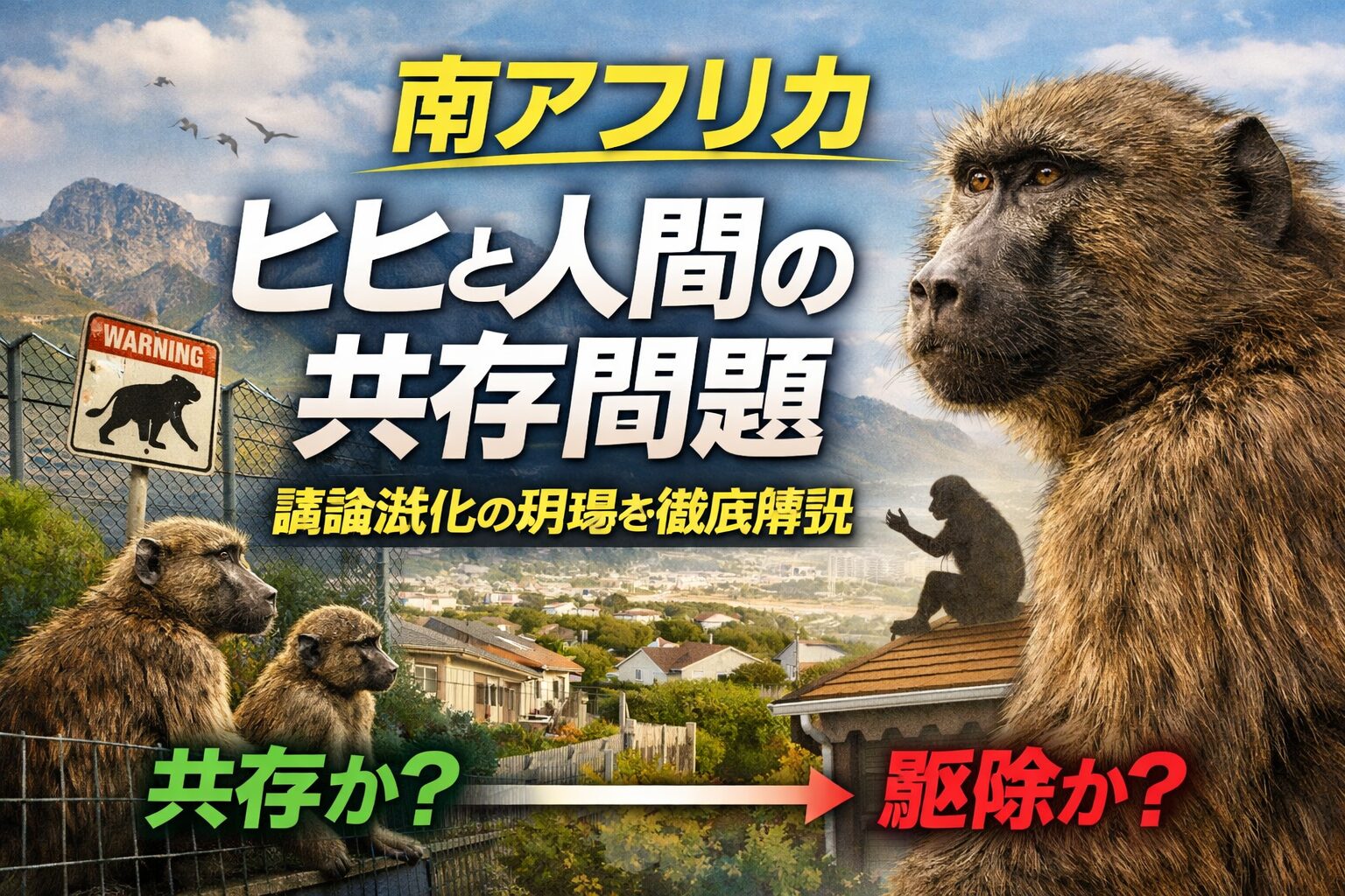 ヒヒと人間の共存問題