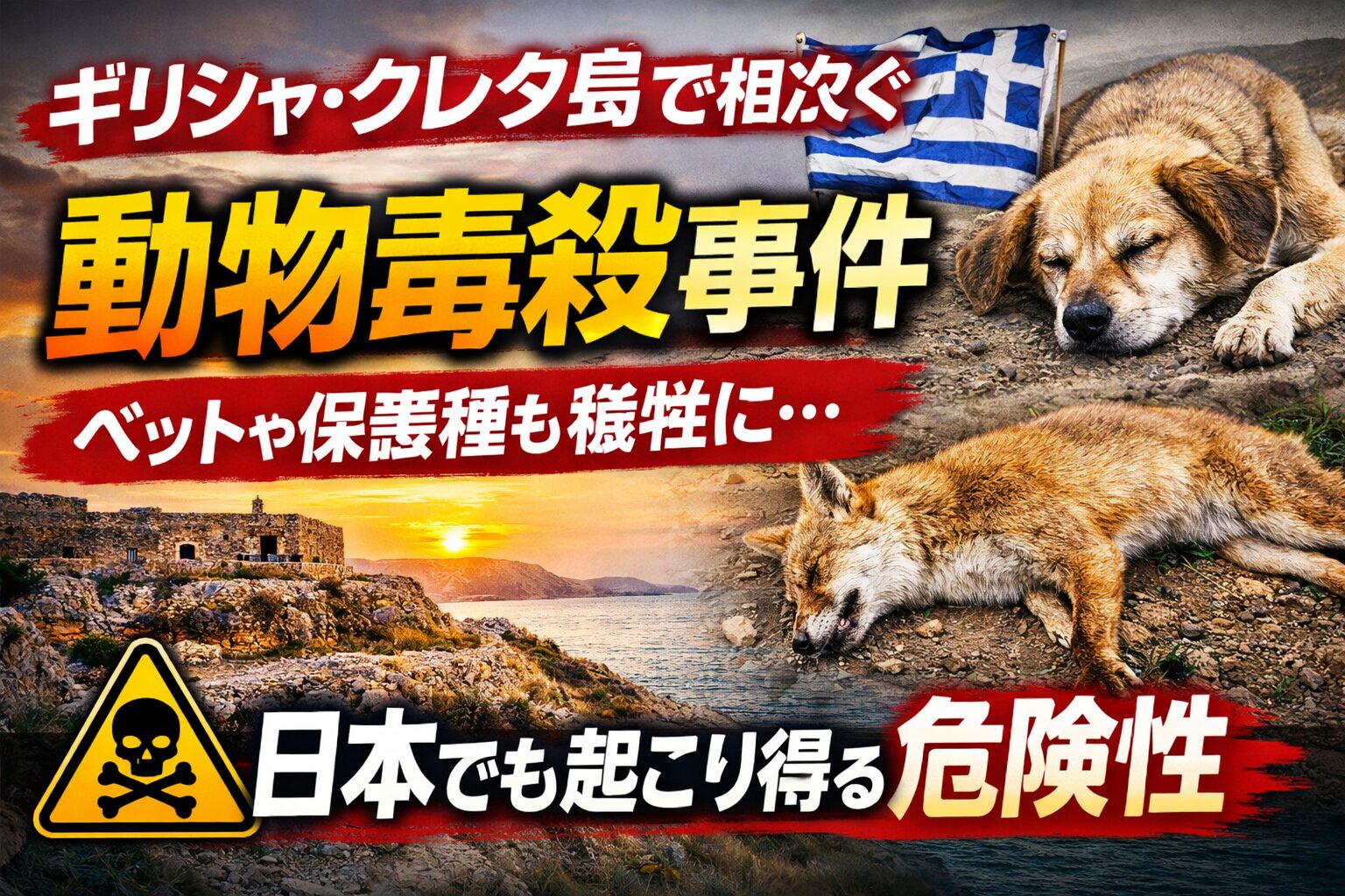 クレタ島動物毒殺事件の警告
