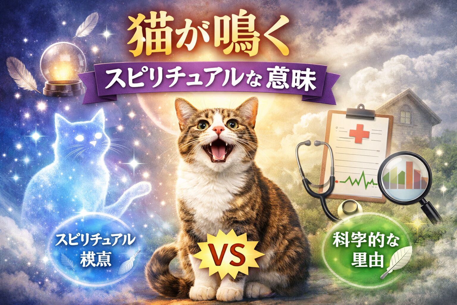 猫が鳴くスピリチュアルな意味とは