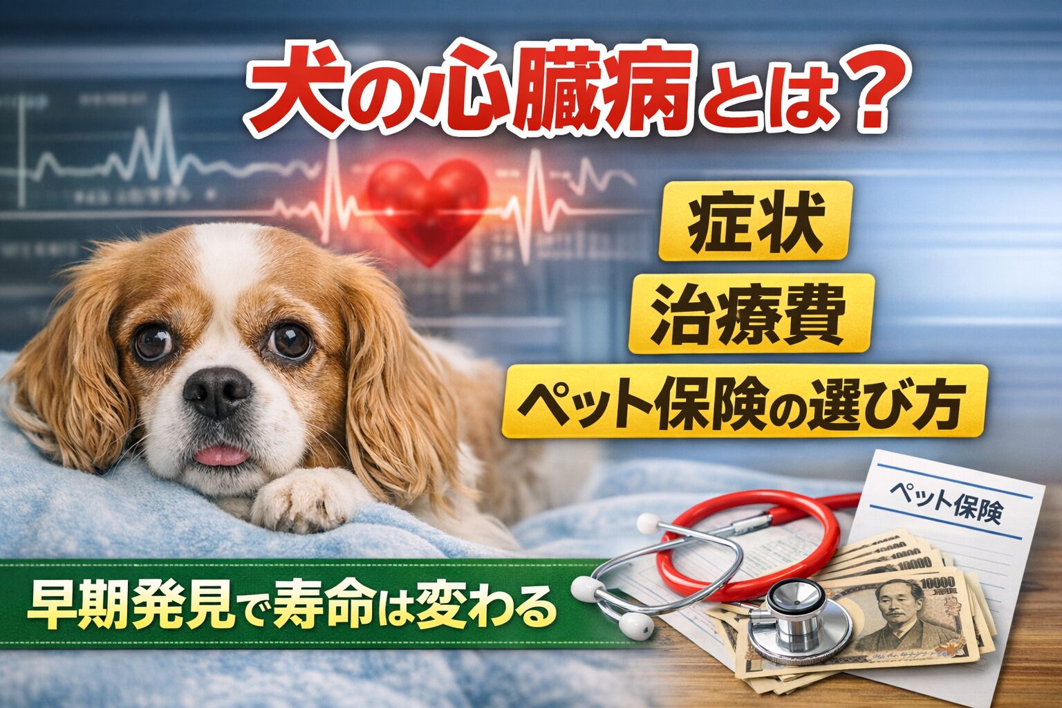 犬の心臓病とは?症状・治療費・ペット保険の選び方