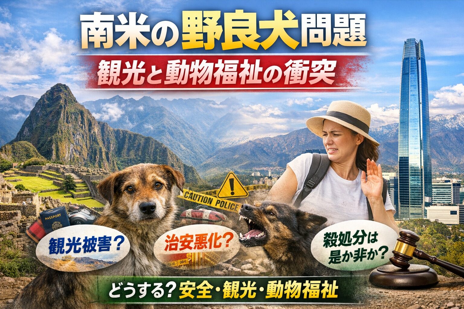 南米の野良犬問題と観光の衝突