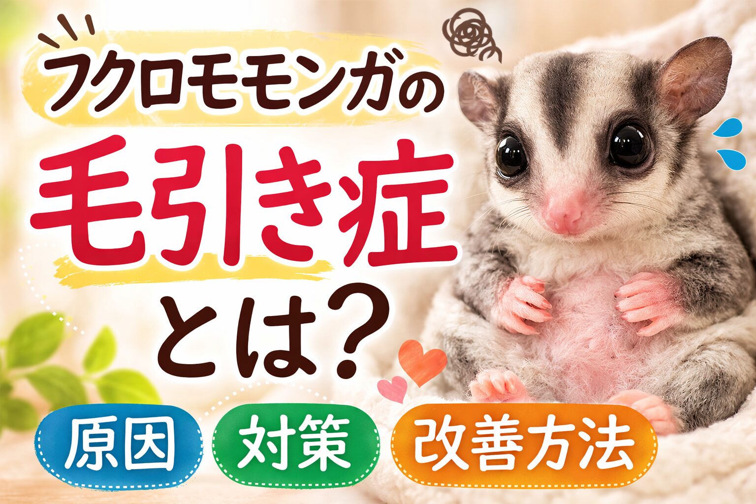 フクロモモンガの毛引き症