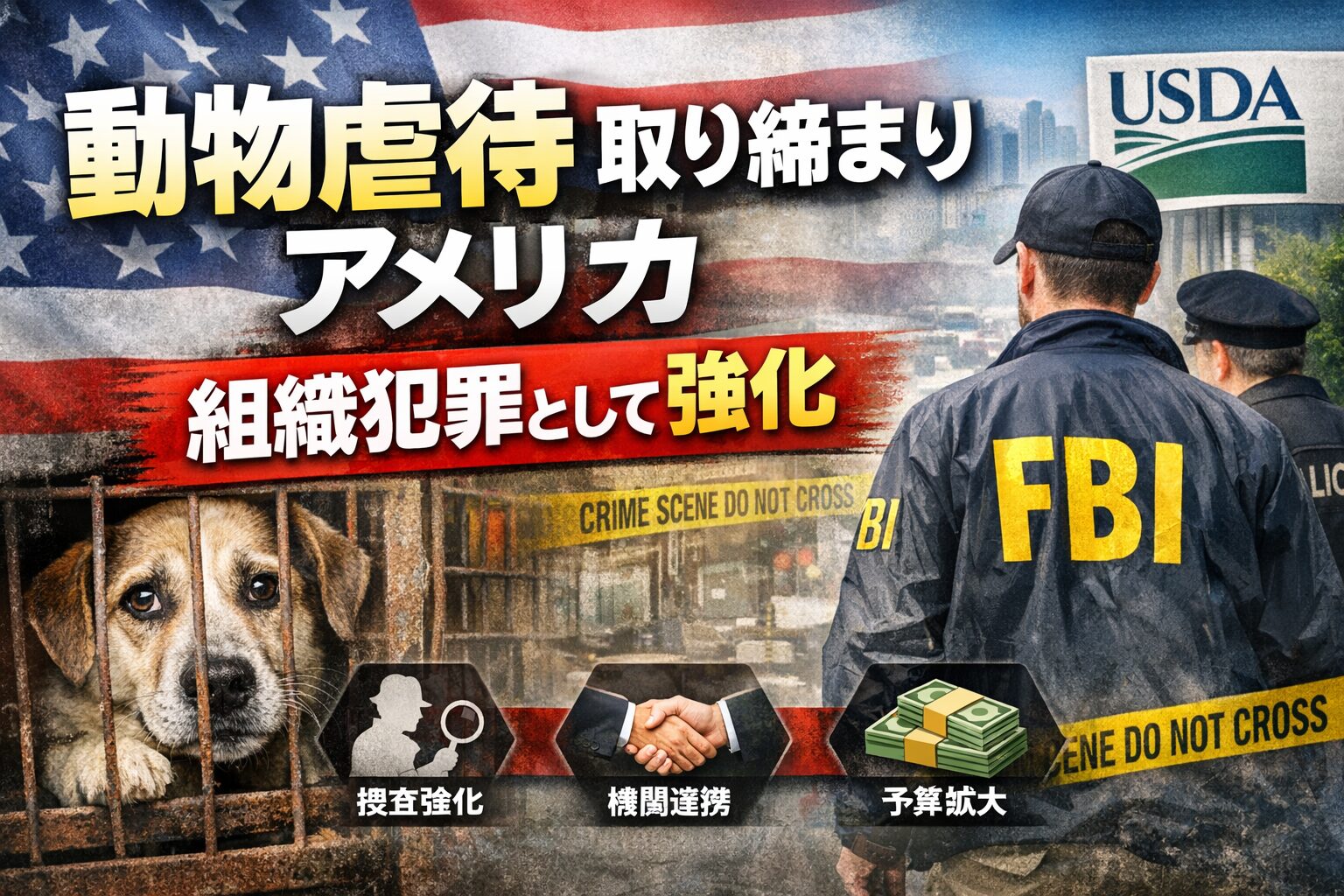 アメリカの動物虐待取り締まり強化