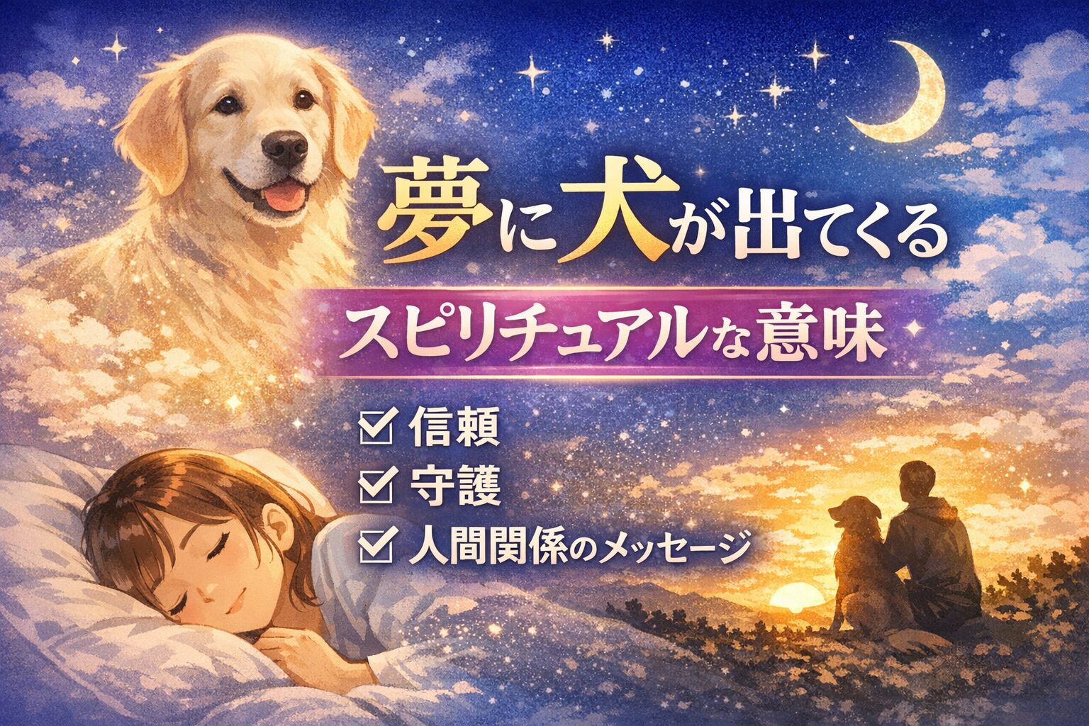 夢に犬が出てくるスピリチュアルな意味