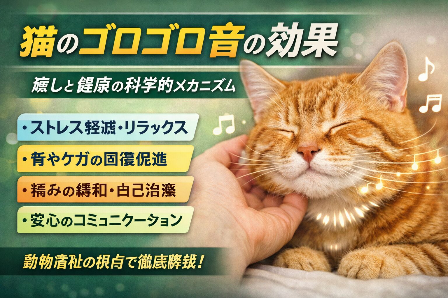 猫のゴロゴロ音の効果とは