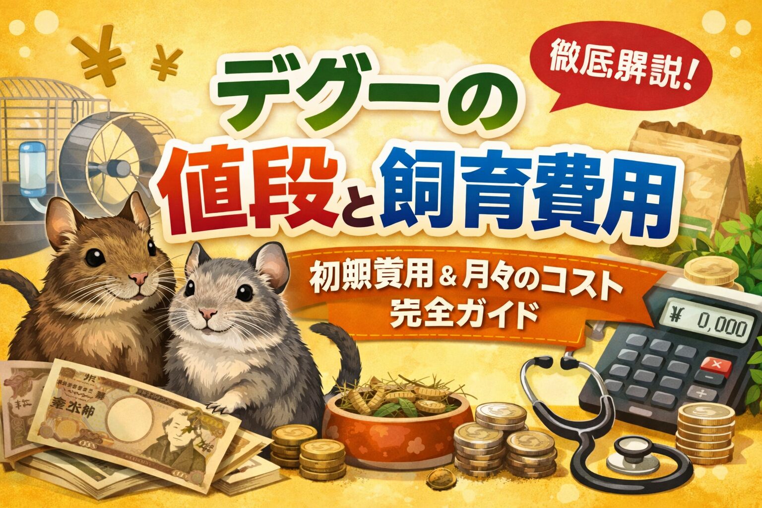 デグーの値段と飼育費用