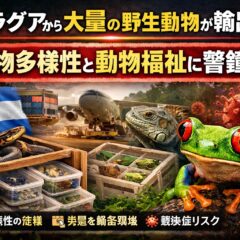 ニカラグアから月1万頭超の野生動物が輸出――エキゾチックアニマル取引が生物多様性と動物福祉に与える深刻な影響