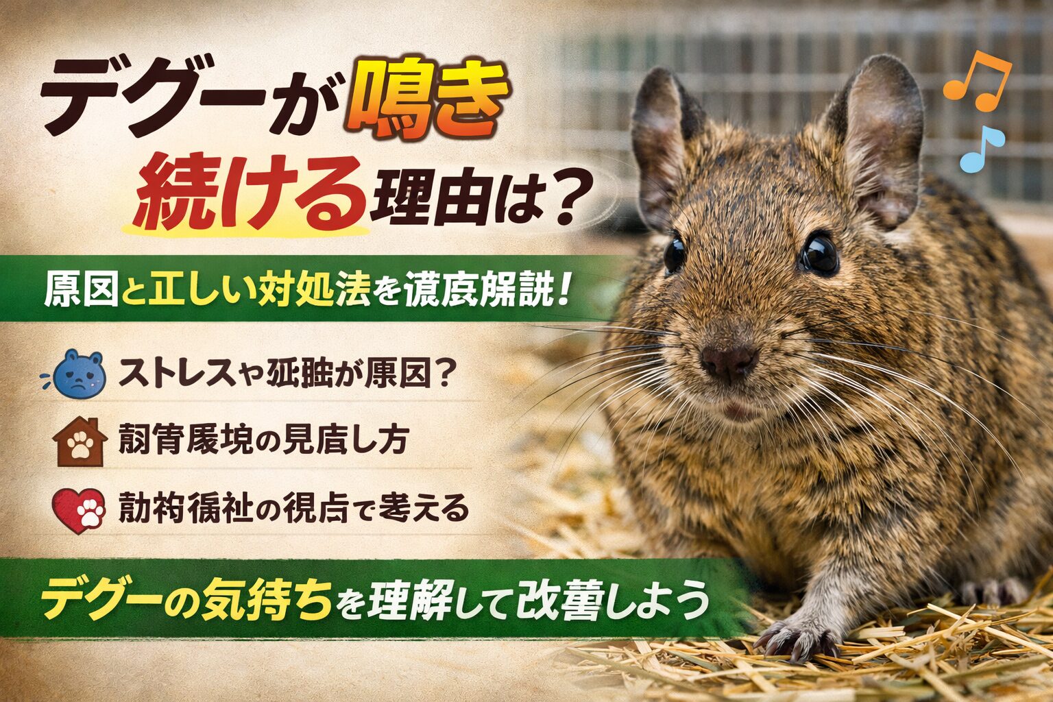 デグーが鳴き続ける理由