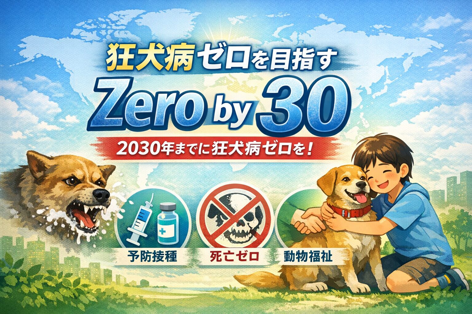 狂犬病ゼロを目指す「Zero by 30」戦略