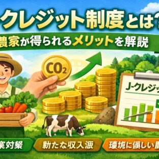【完全ガイド】J-クレジット制度とは？農家のメリット・参加方法・収益例まとめ