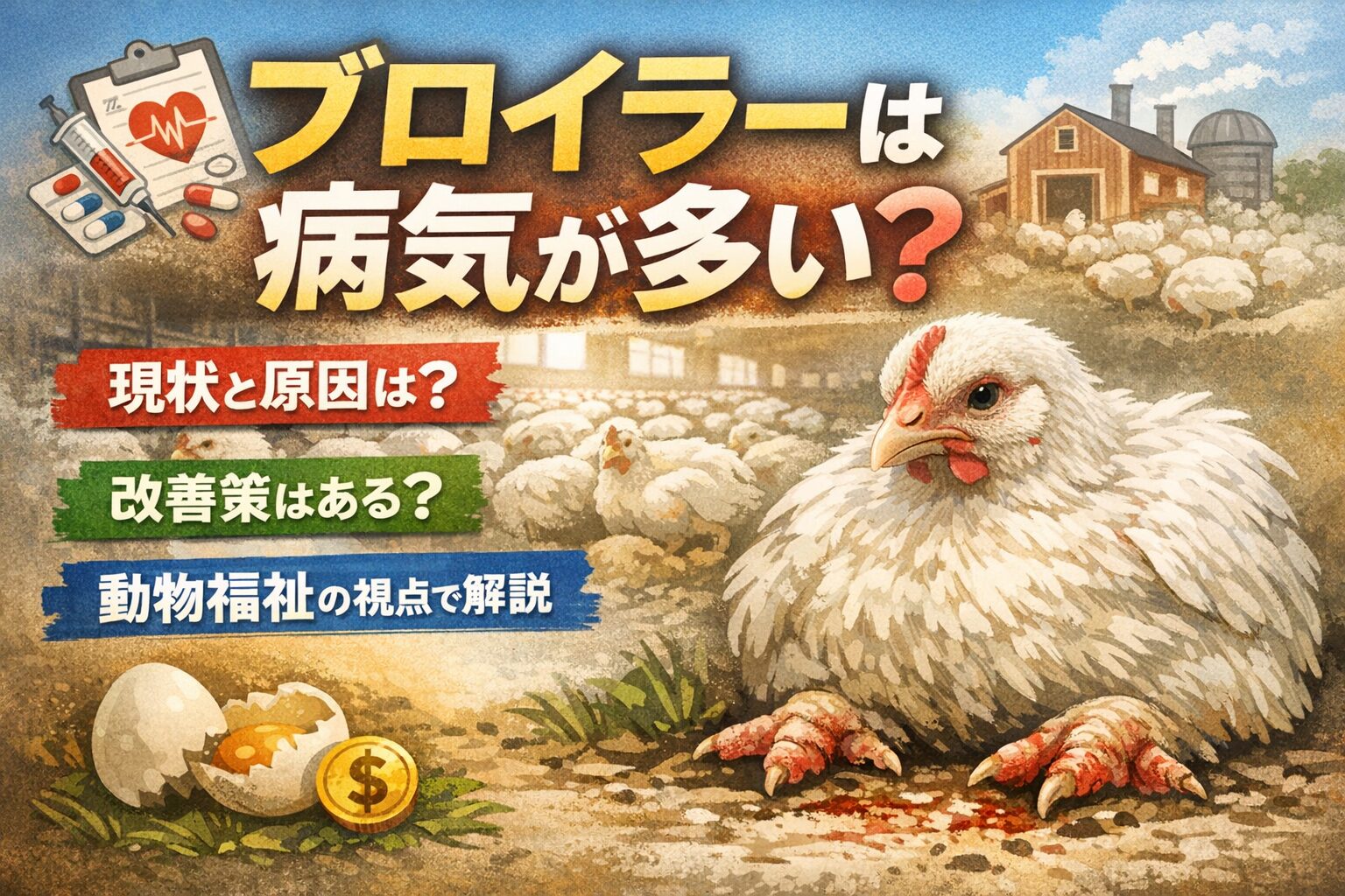 ブロイラーは病気が多い？