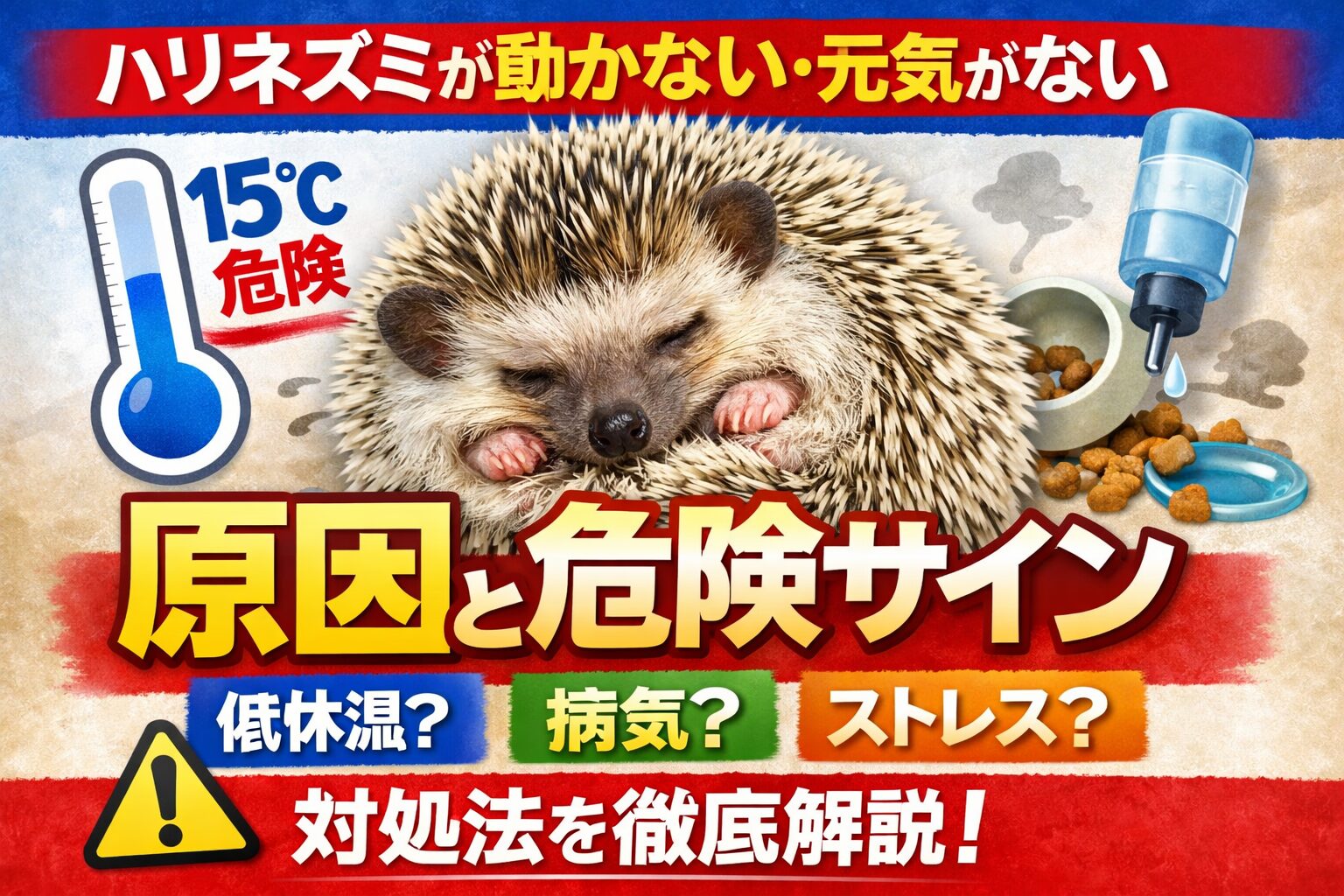 ハリネズミが動かない・元気がないときの原因と対処法