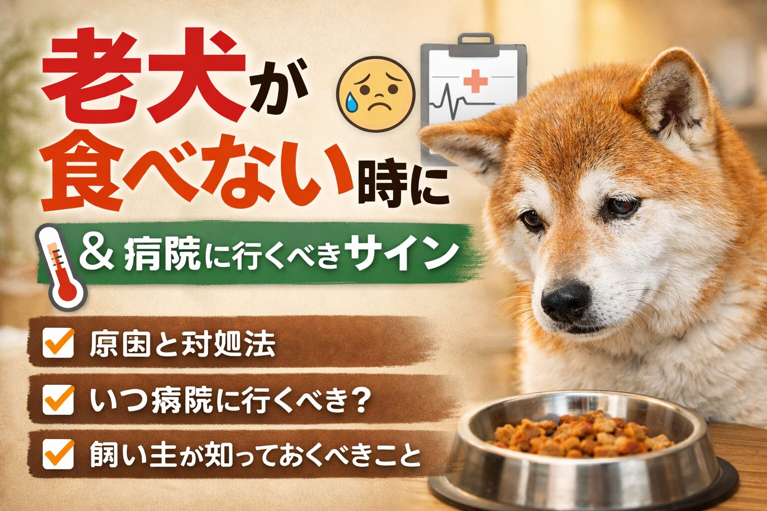老犬が食べない原因と対処法