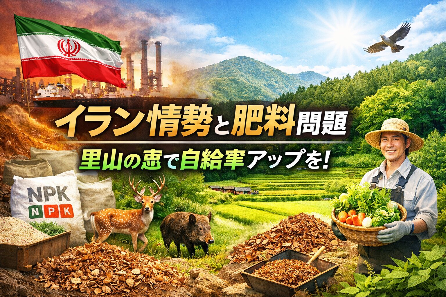 イラン情勢で肥料不足
