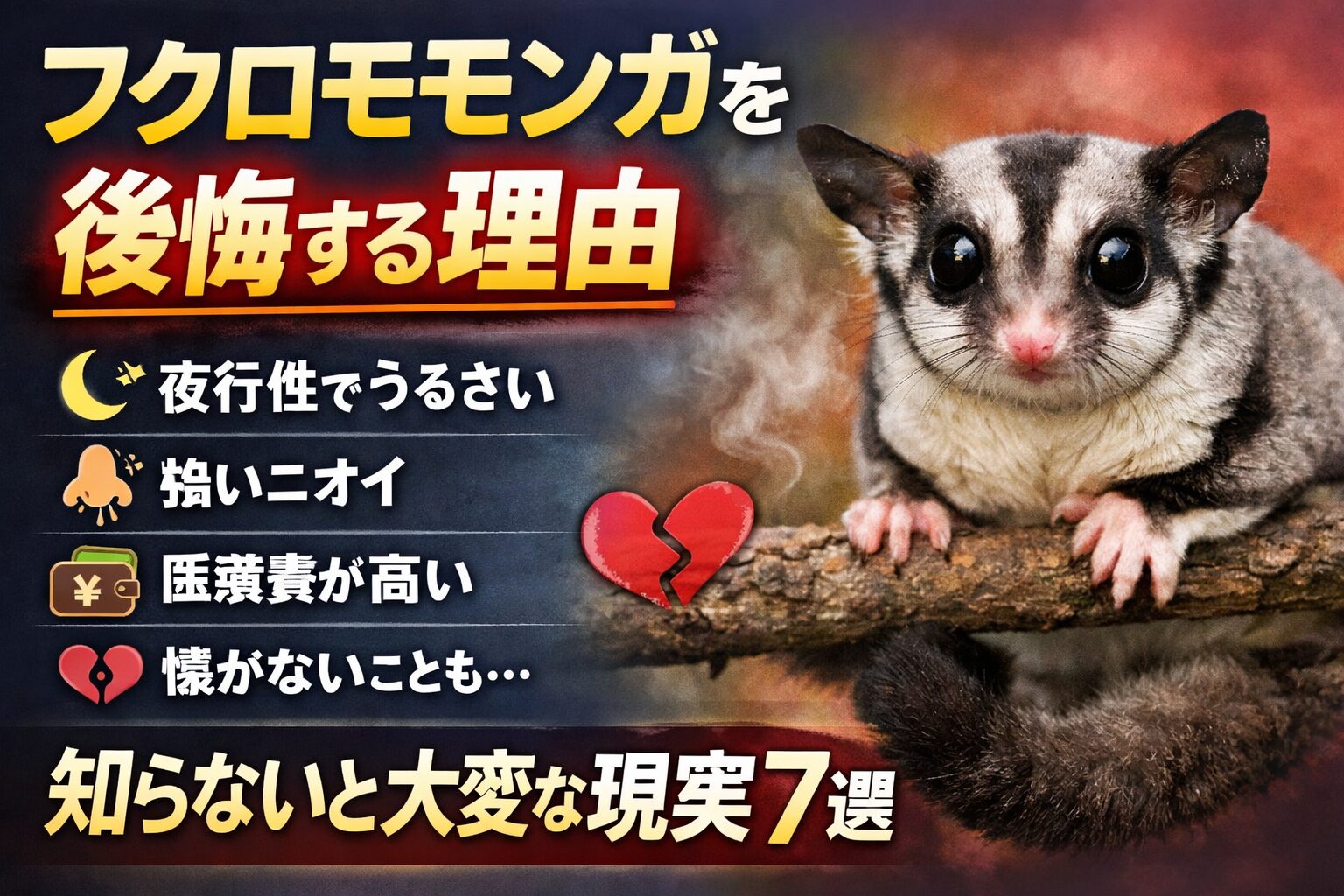 フクロモモンガを飼って後悔