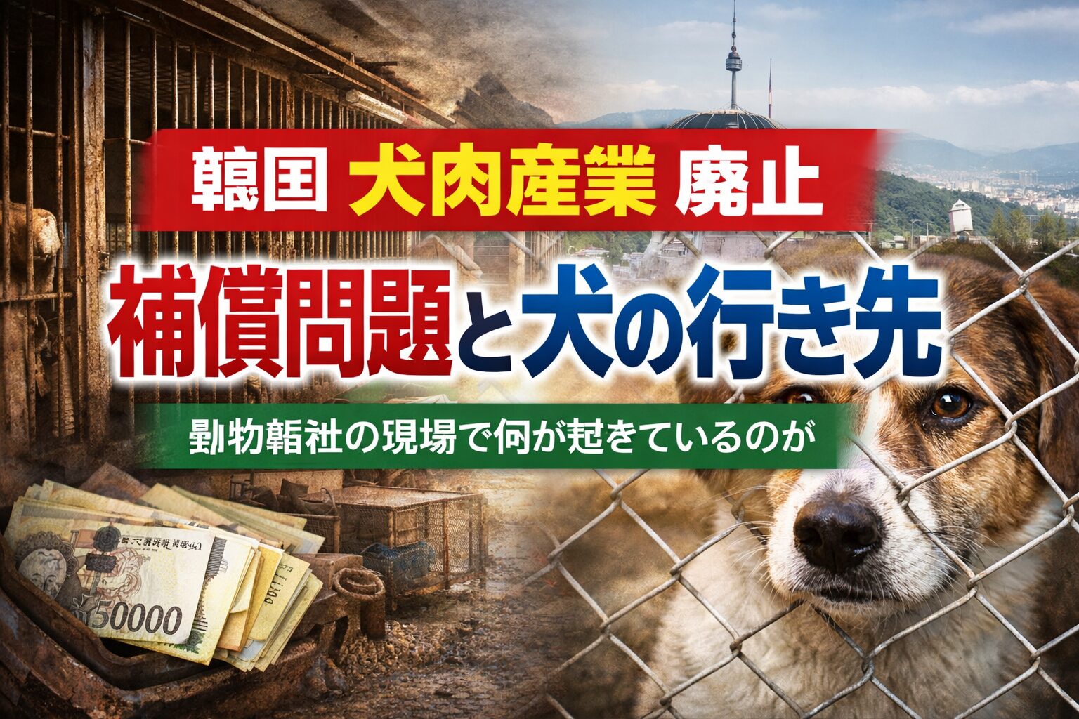 韓国・犬肉産業廃止の補償問題