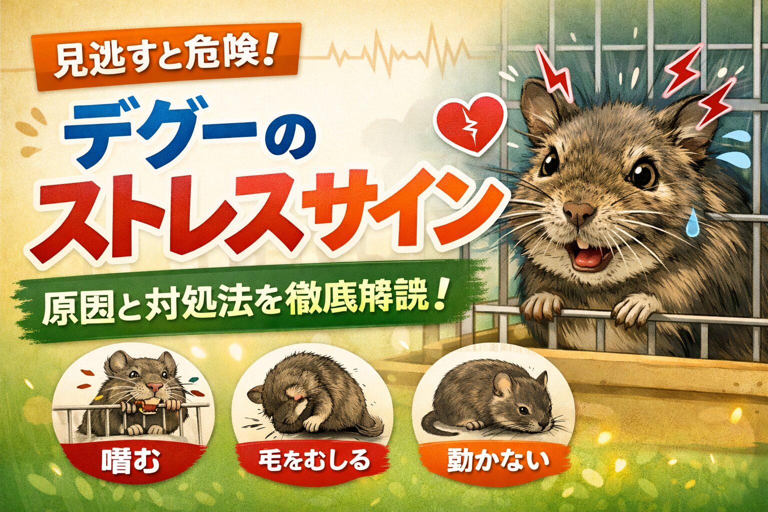 デグーのストレスサイン