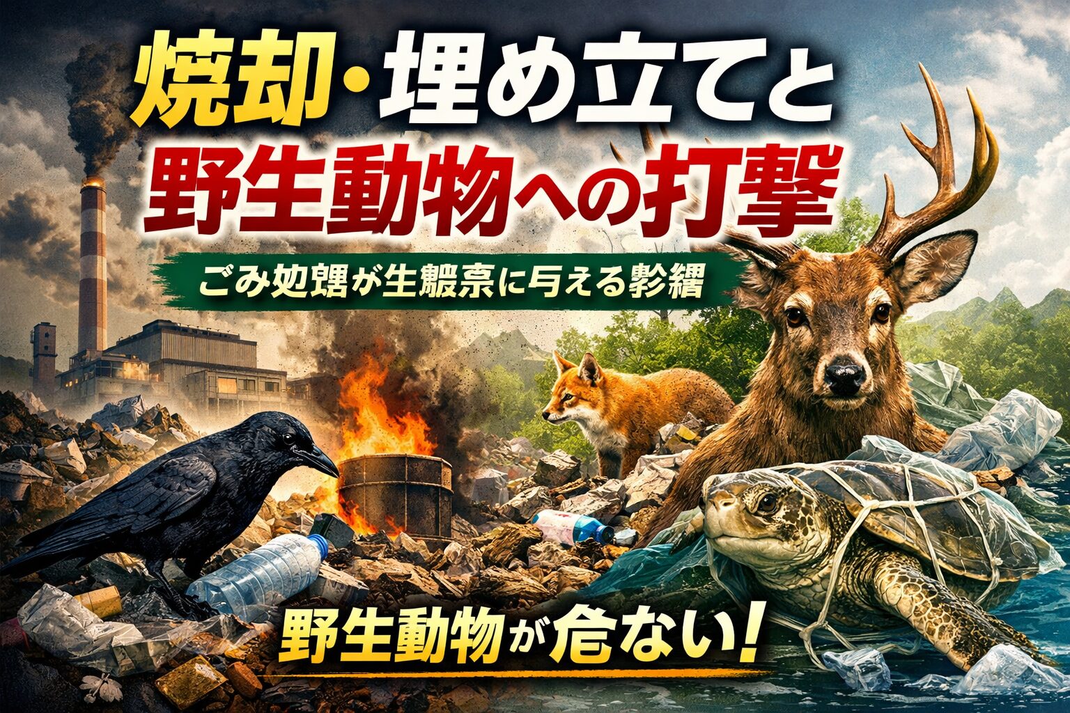 焼却・埋め立てが野生動物に与える影響