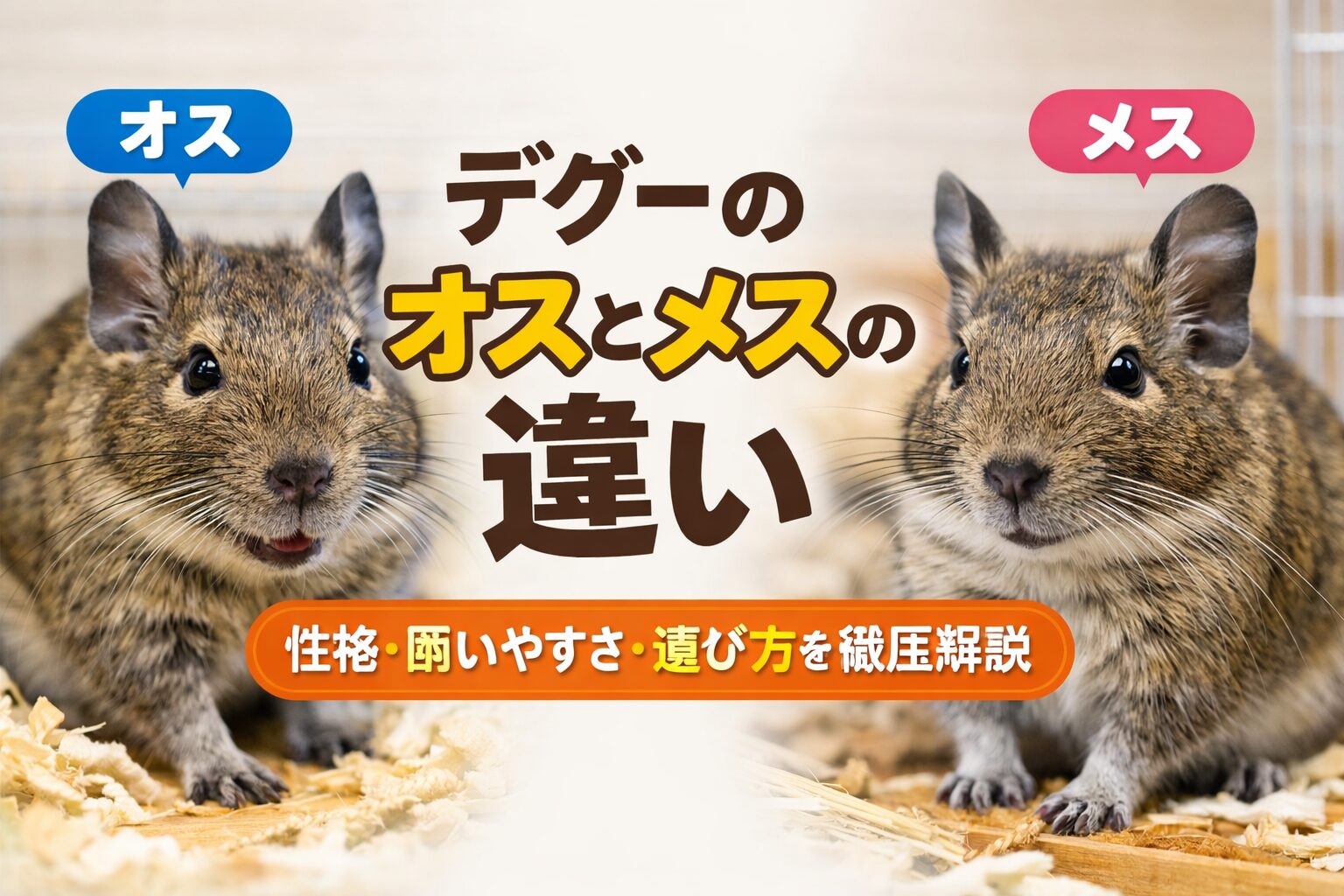 デグーのオスとメスの違い