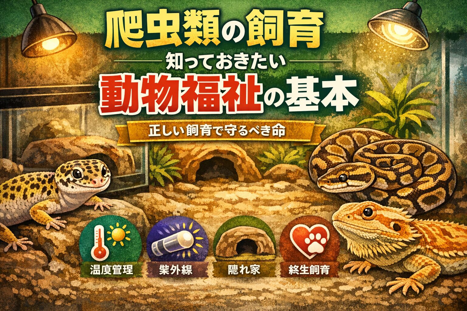 爬虫類の飼育と動物福祉｜初心者が絶対に知るべき正しい飼い方