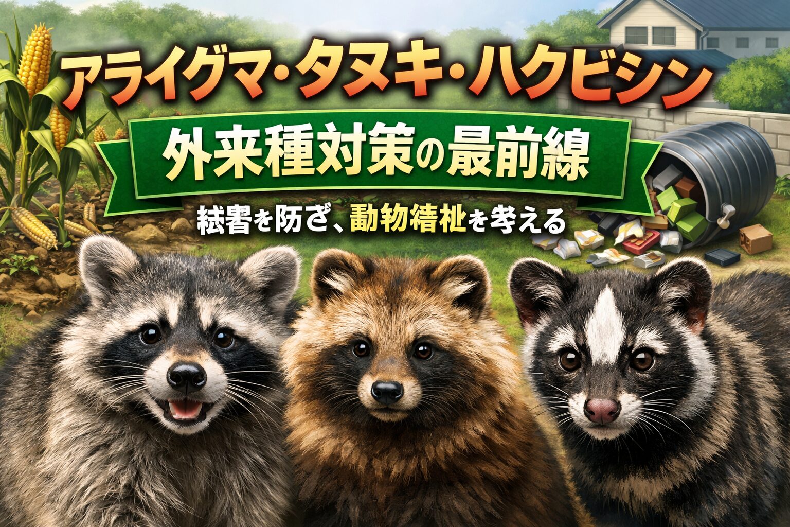 アライグマ・タヌキ・ハクビシン対策