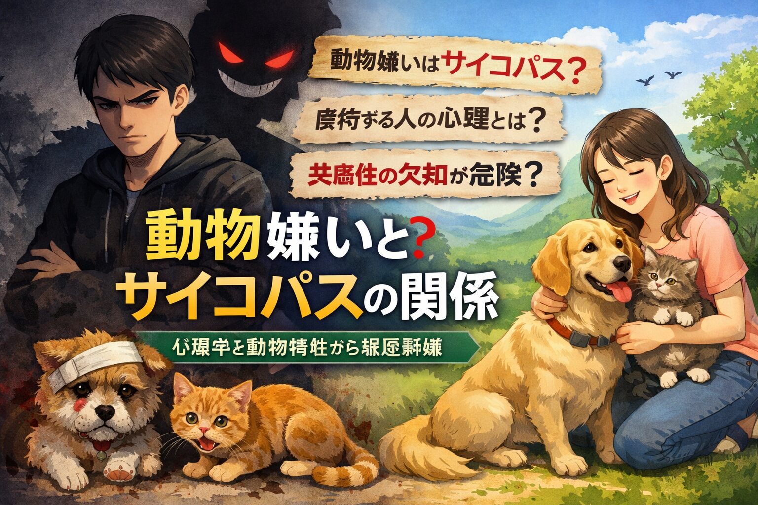 動物嫌いはサイコパスの特徴?