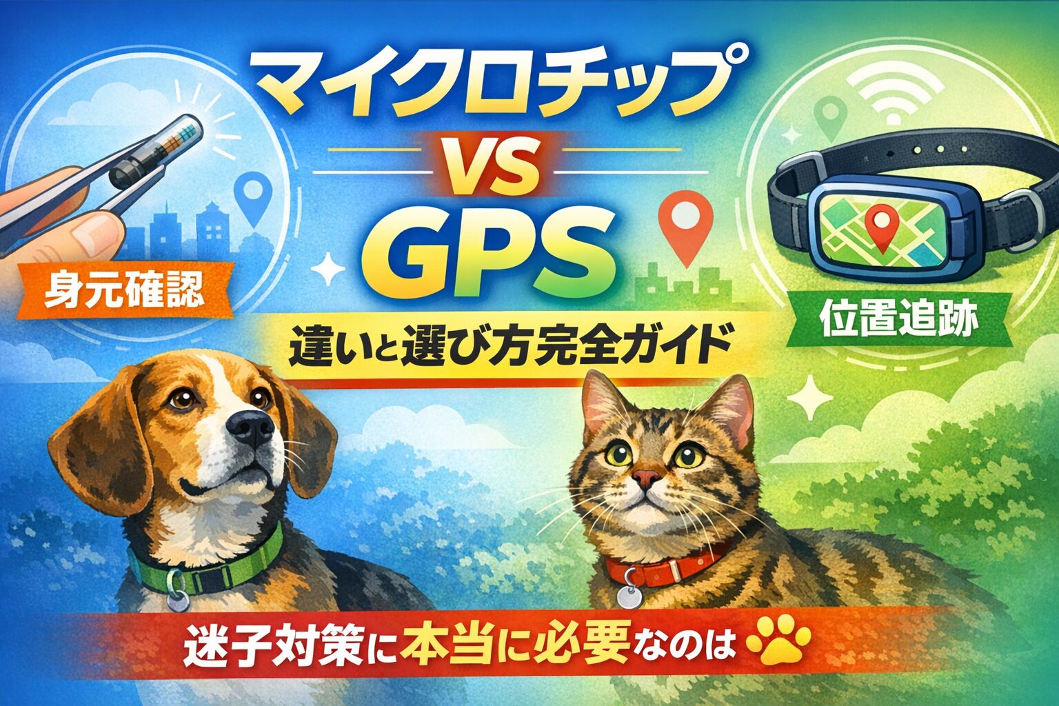 マイクロチップとGPSの違いとは