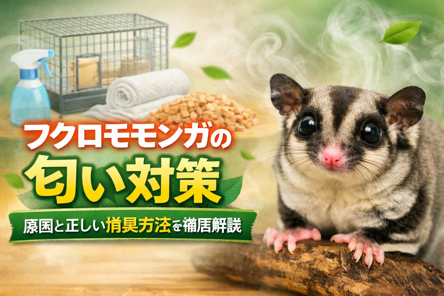 フクロモモンガの匂い対策