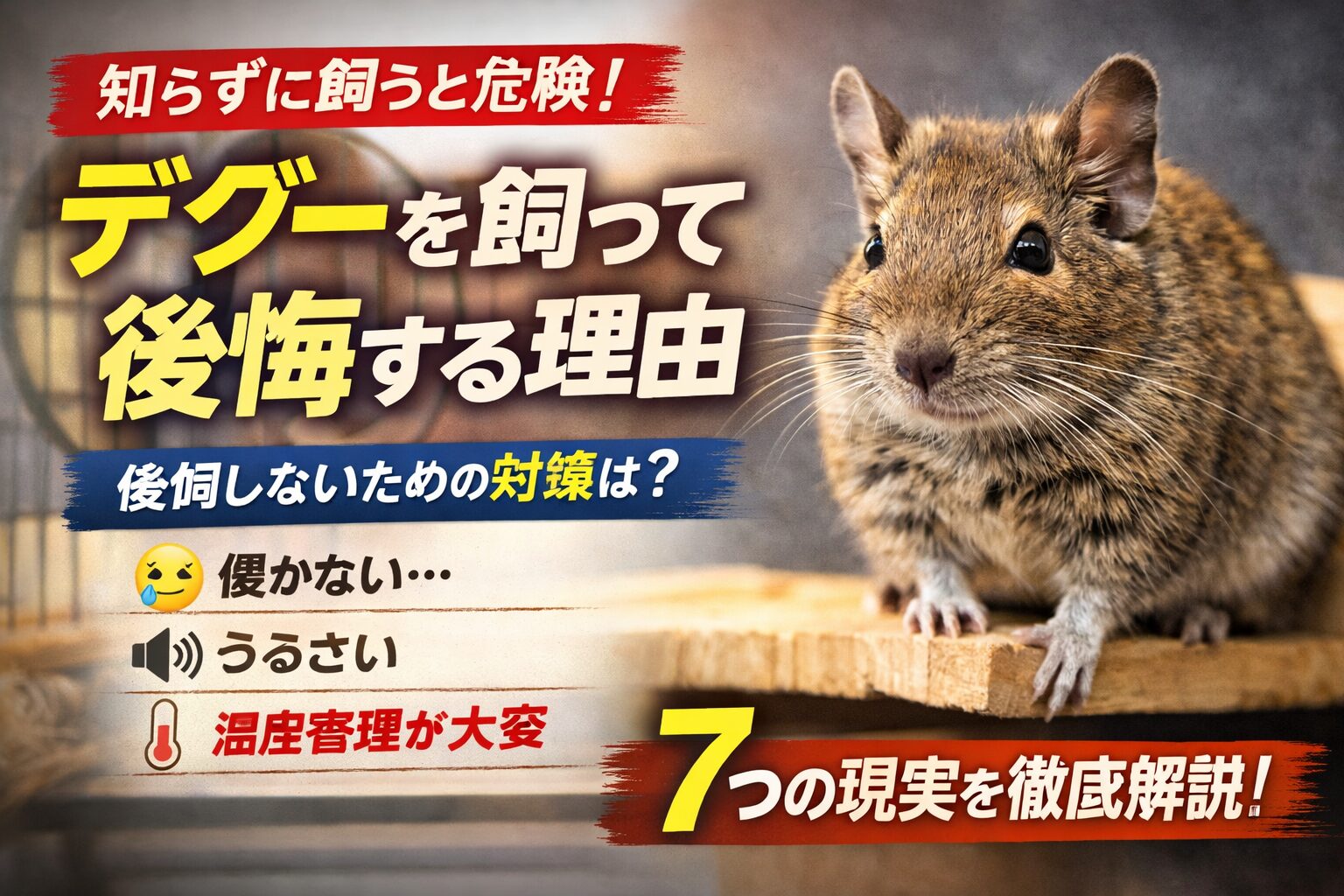 デグーを飼って後悔する理由