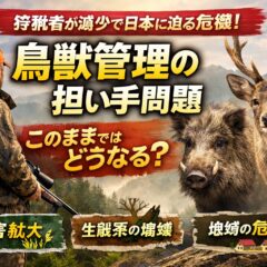 狩猟者が減っている日本の危機｜鳥獣管理の担い手不足と野生動物問題の現状