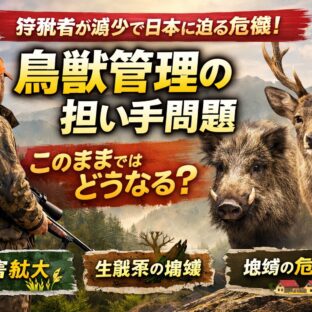 狩猟者が減っている日本の危機｜鳥獣管理の担い手不足と野生動物問題の現状