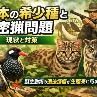 日本の希少種と密猟問題｜違法捕獲が生態系に与える深刻な影響と今できる対策
