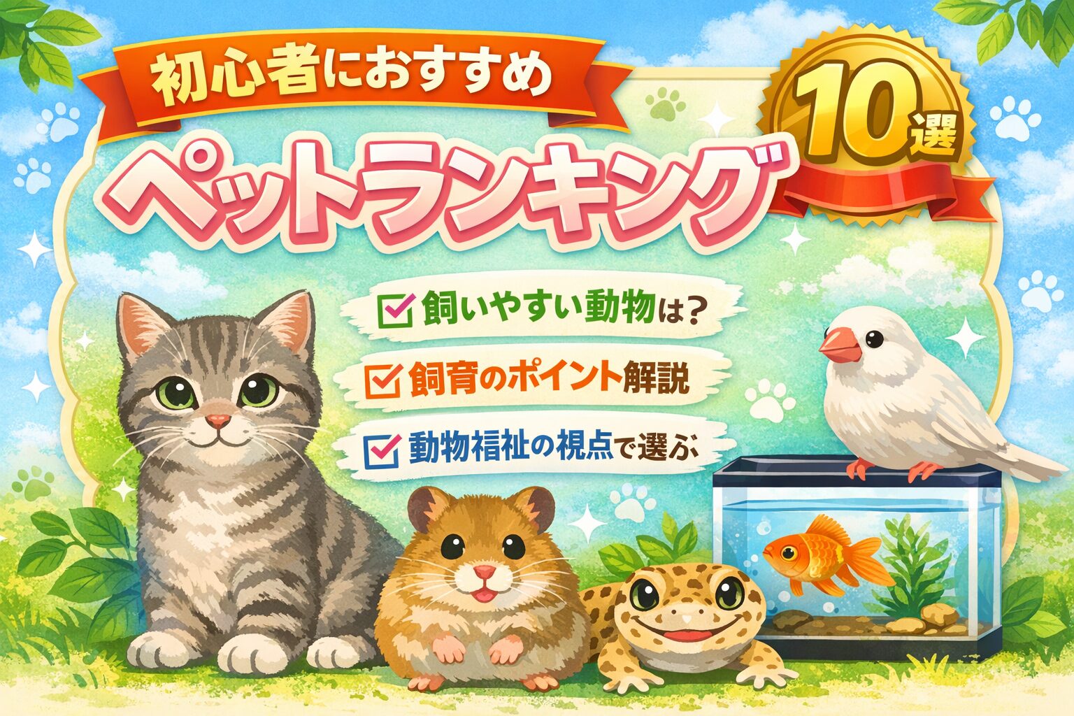 初心者におすすめのペットランキング10