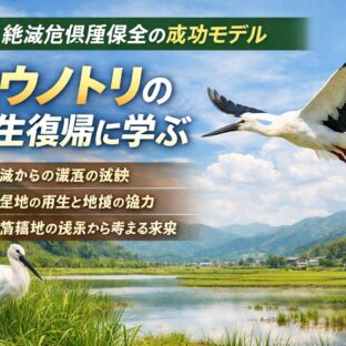 コウノトリの野生復帰とは？絶滅危惧種保全の成功モデルをわかりやすく解説