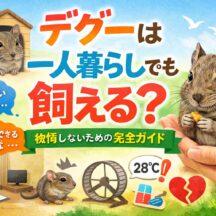デグーは一人暮らしでも飼える？後悔しないための完全ガイド【動物福祉の視点で解説】