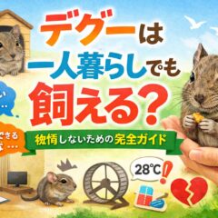 デグーは一人暮らしでも飼える？後悔しないための完全ガイド【動物福祉の視点で解説】