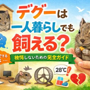 デグーは一人暮らしでも飼える？後悔しないための完全ガイド【動物福祉の視点で解説】
