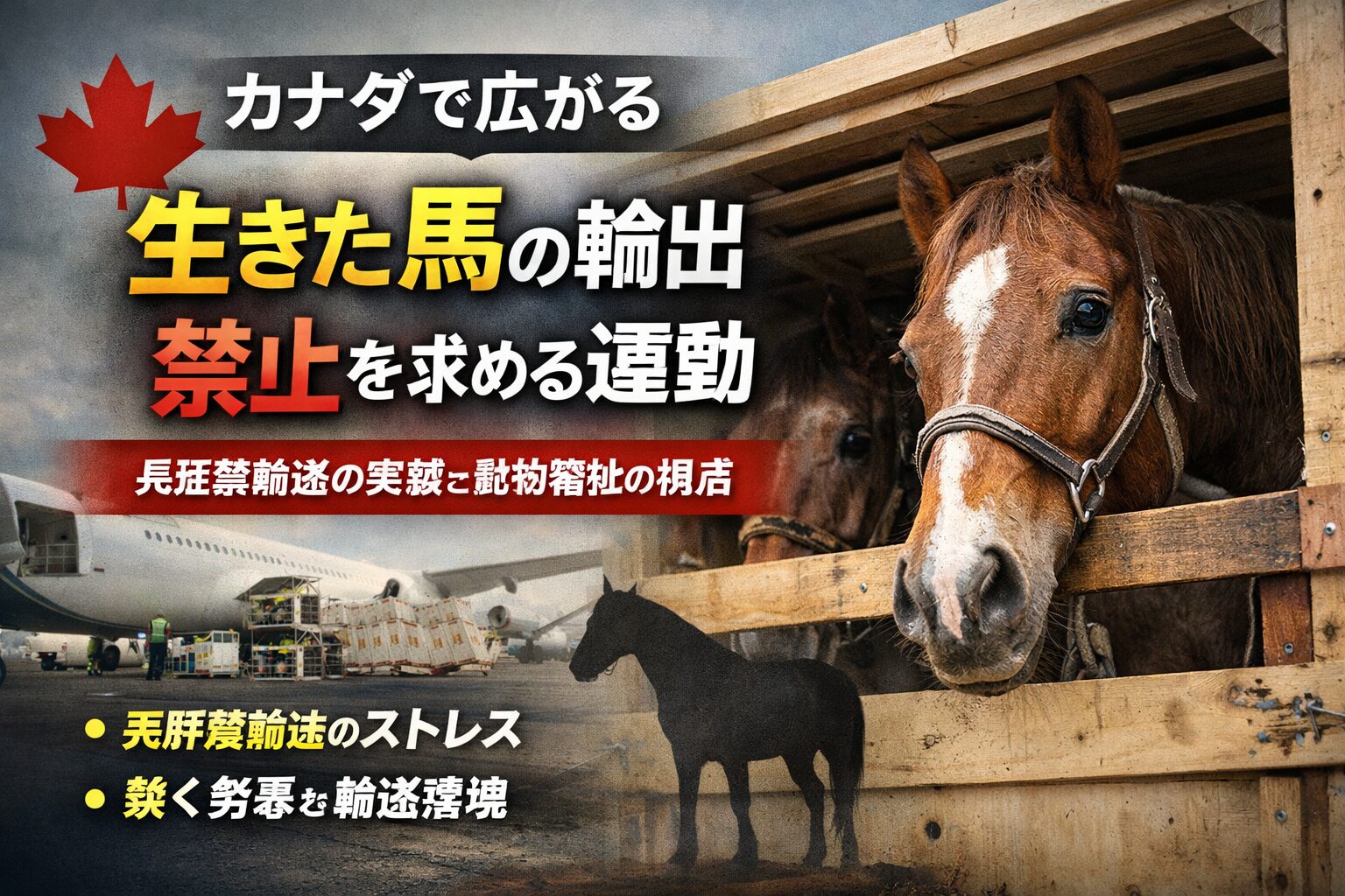 カナダの馬輸出禁止運動