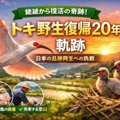 トキ野生復帰20年の軌跡｜絶滅から500羽へ、日本の自然再生と保護活動の全記録