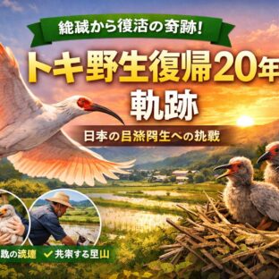 トキ野生復帰20年の軌跡｜絶滅から500羽へ、日本の自然再生と保護活動の全記録