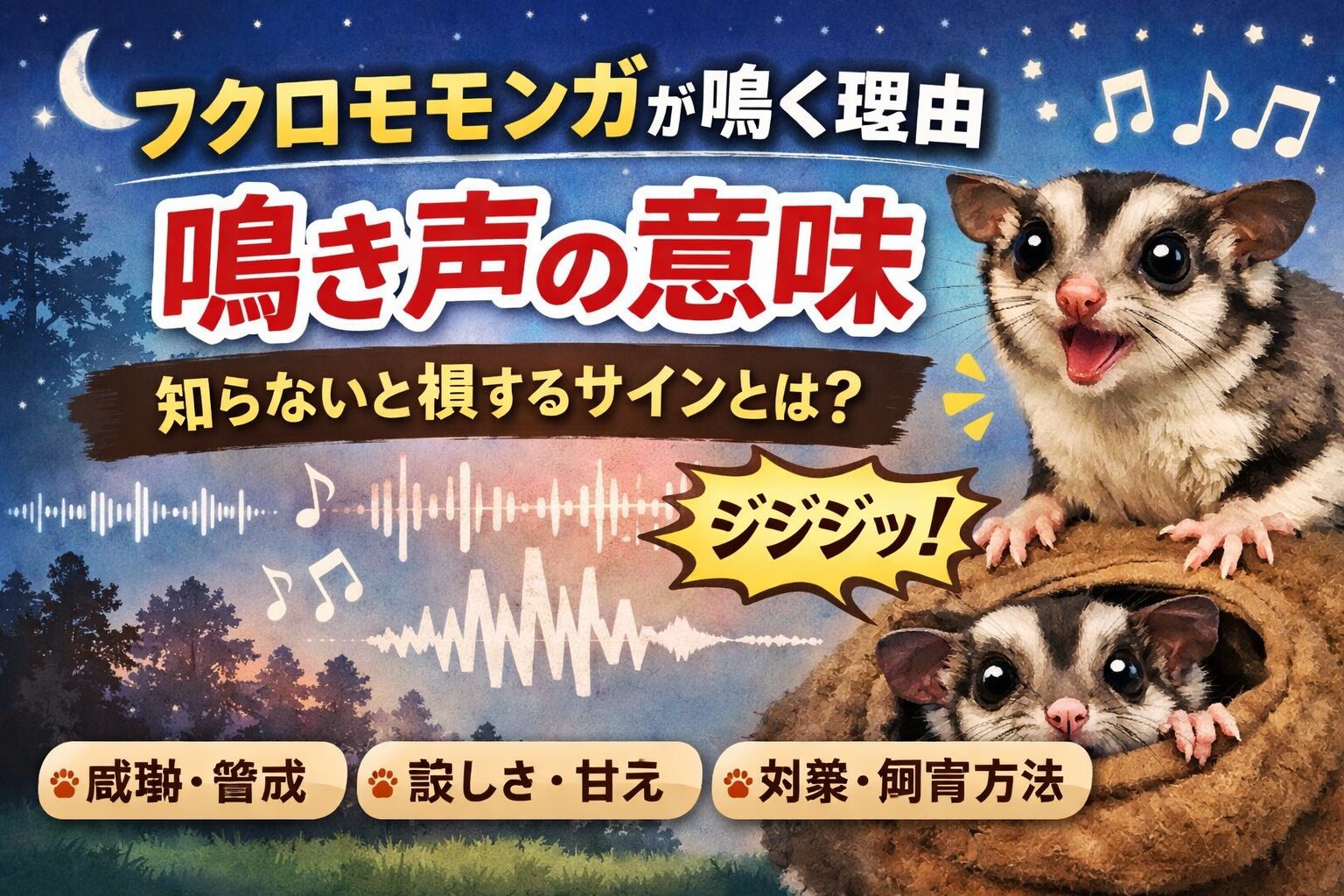 フクロモモンガが鳴く理由