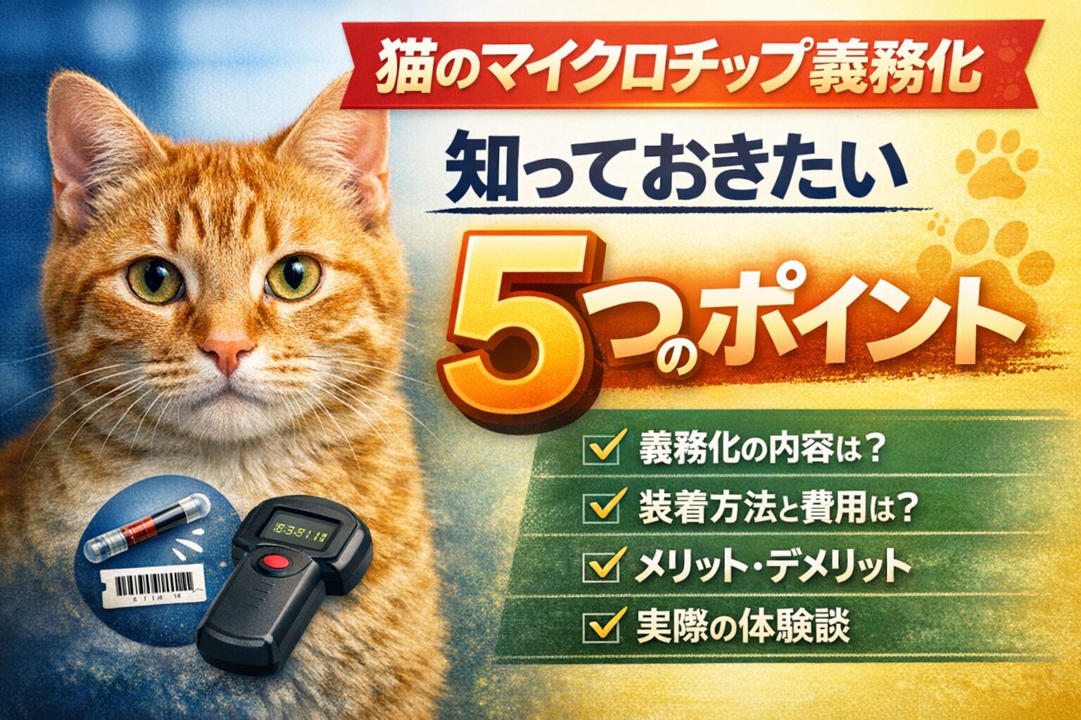 猫のマイクロチップ義務化とは