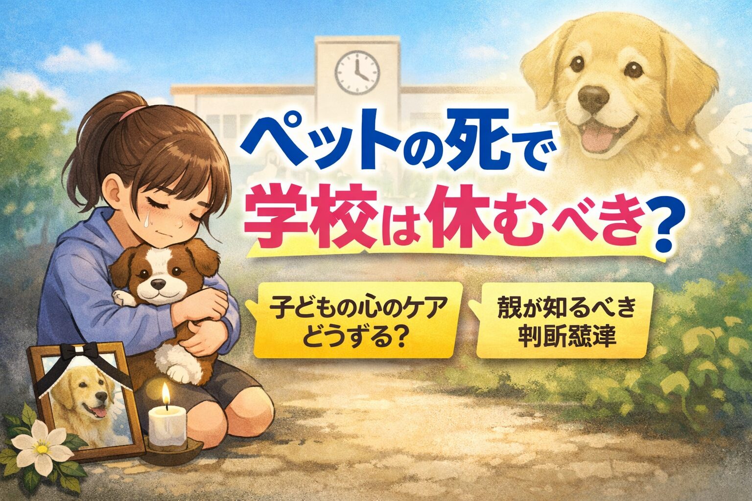 ペットの死で学校を休む