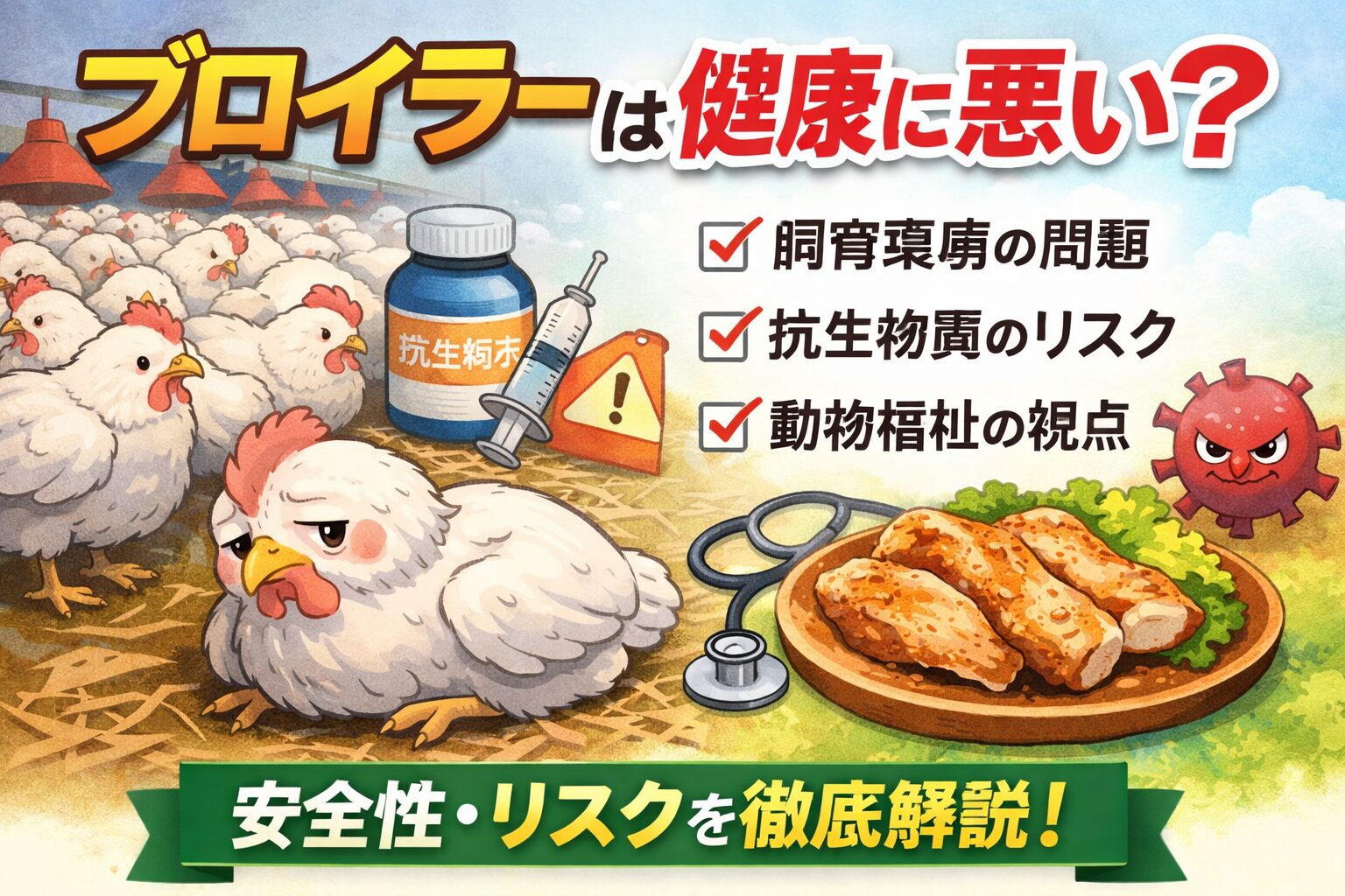 ブロイラーは健康に悪い?