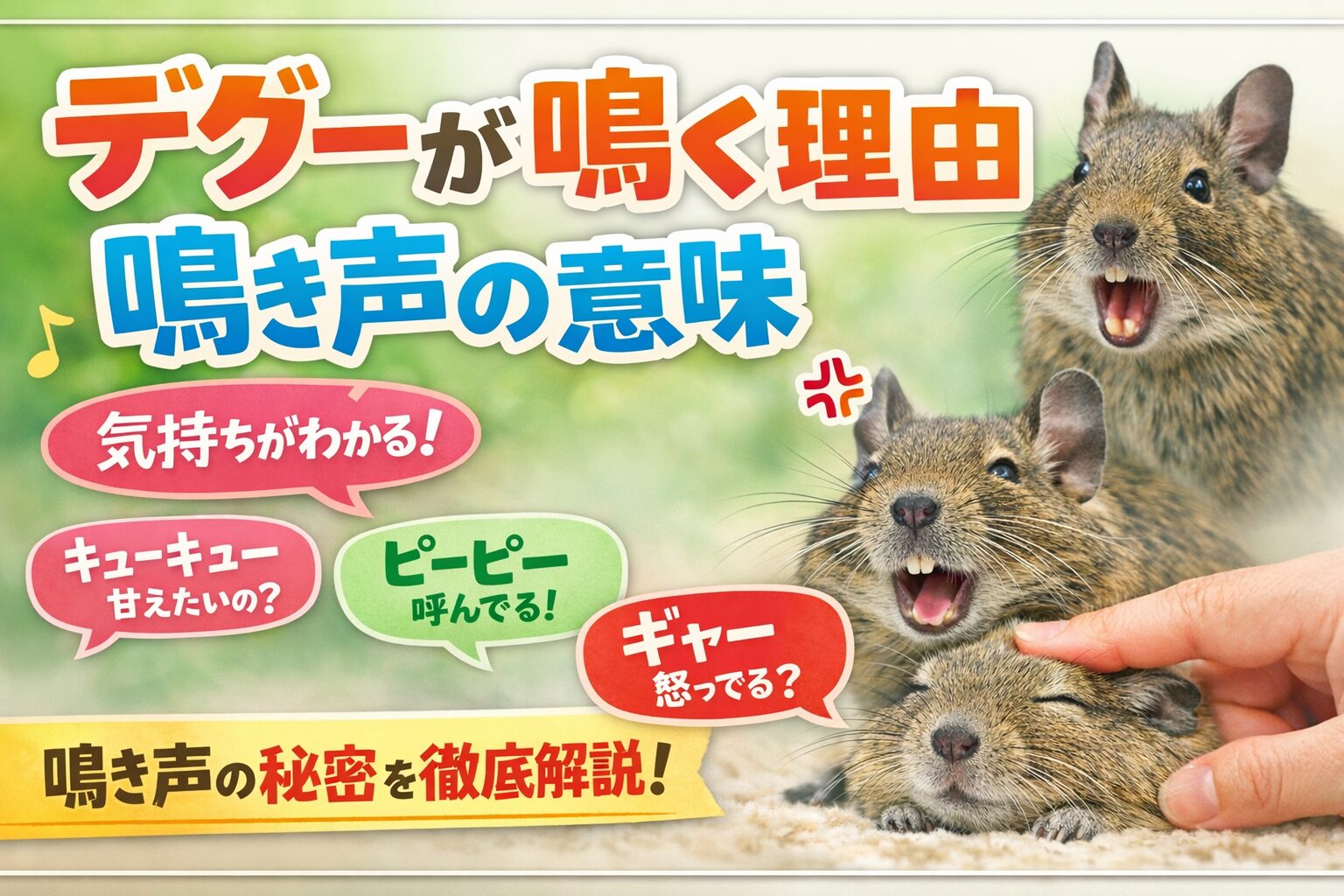 デグーが鳴く理由