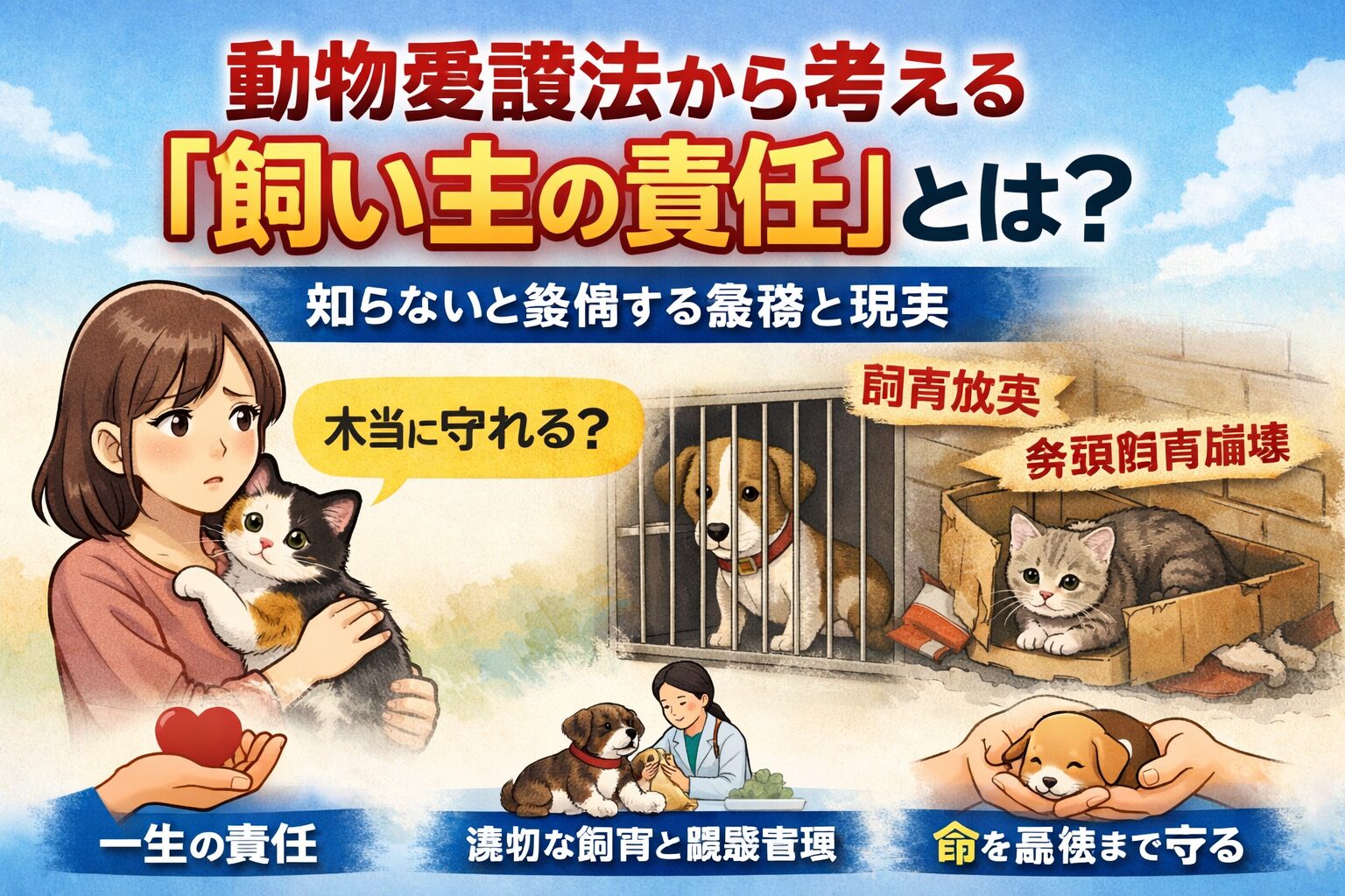 動物愛護法から考える飼い主の責任とは