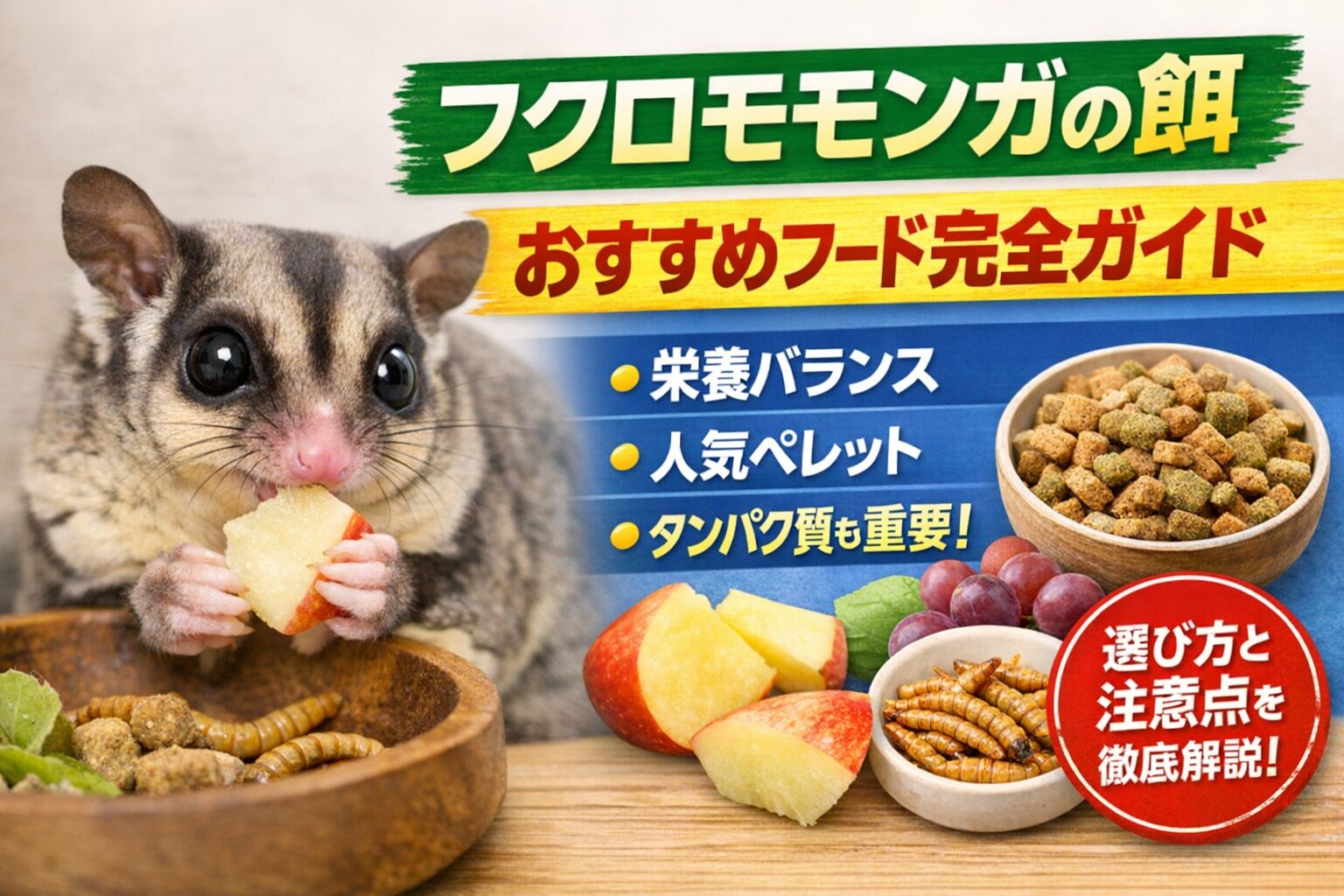 フクロモモンガの餌