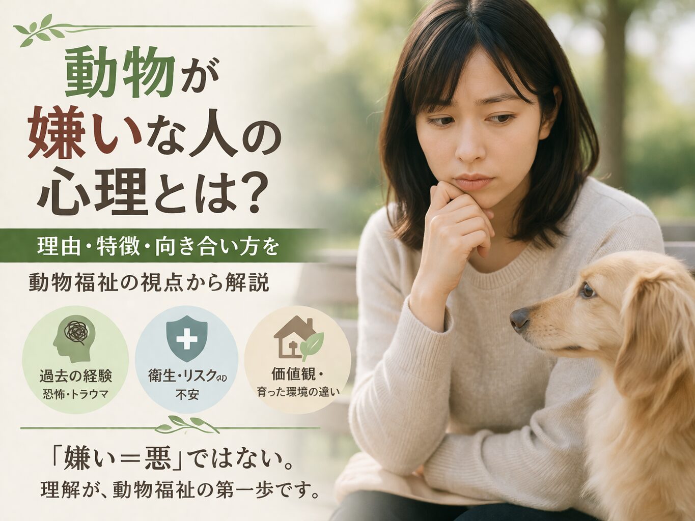 動物が嫌いな人の心理とは