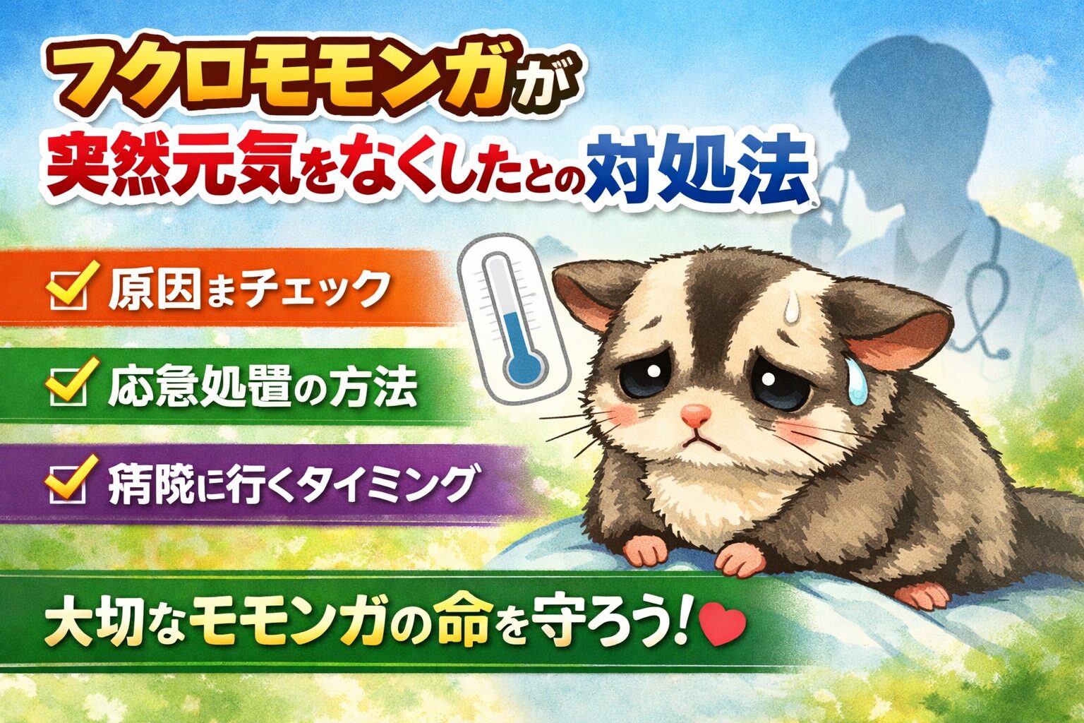 フクロモモンガの元気がない時