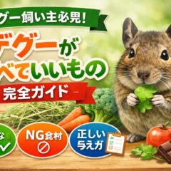 デグーが食べていいもの一覧【完全ガイド】安全な食事とNG食材まで徹底解説